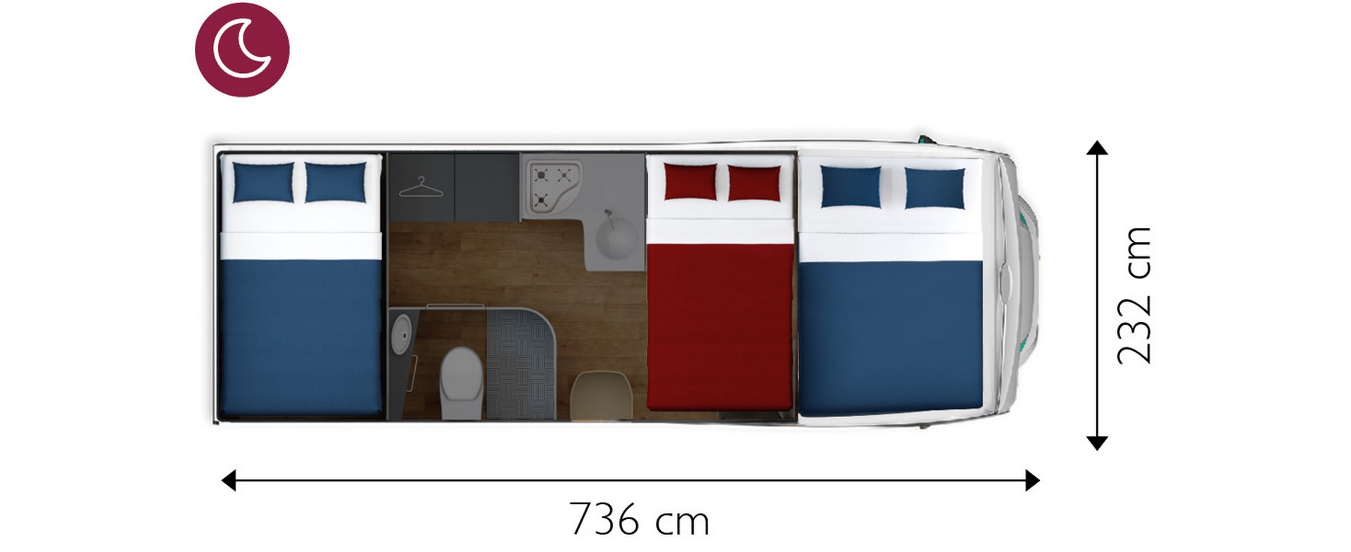 GiottiLine Therry T45 Ruime bedden 5 persoons NIEUW! model 23