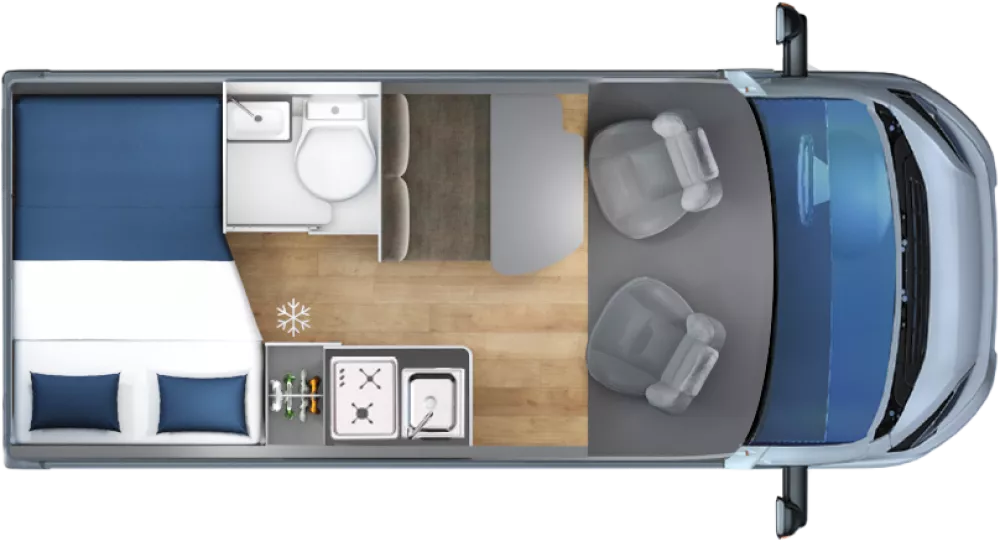 GiottiVan 54T Privilage pakket Dwarsbed COMPACT 2026 model